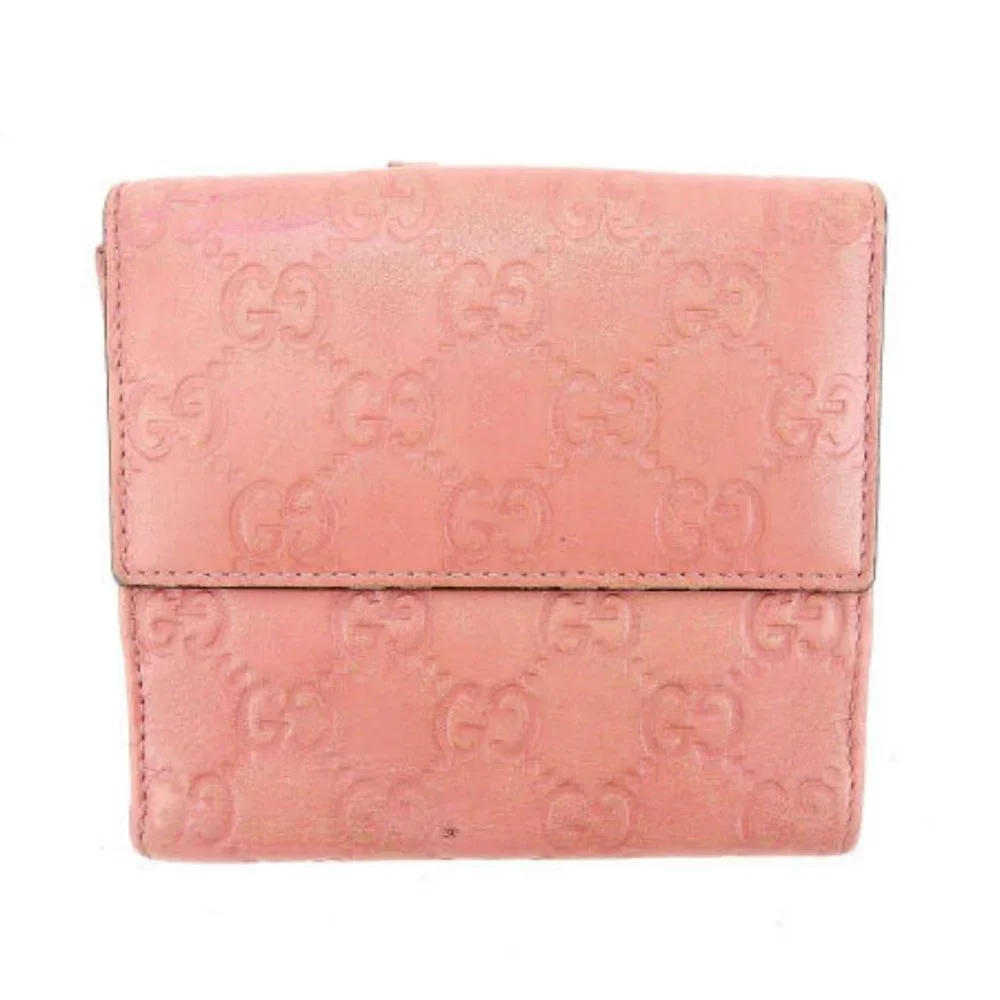 Gucci Wallet Purse Guccissima Pink Gold Woman Authentic Used - Picture 2 of 6